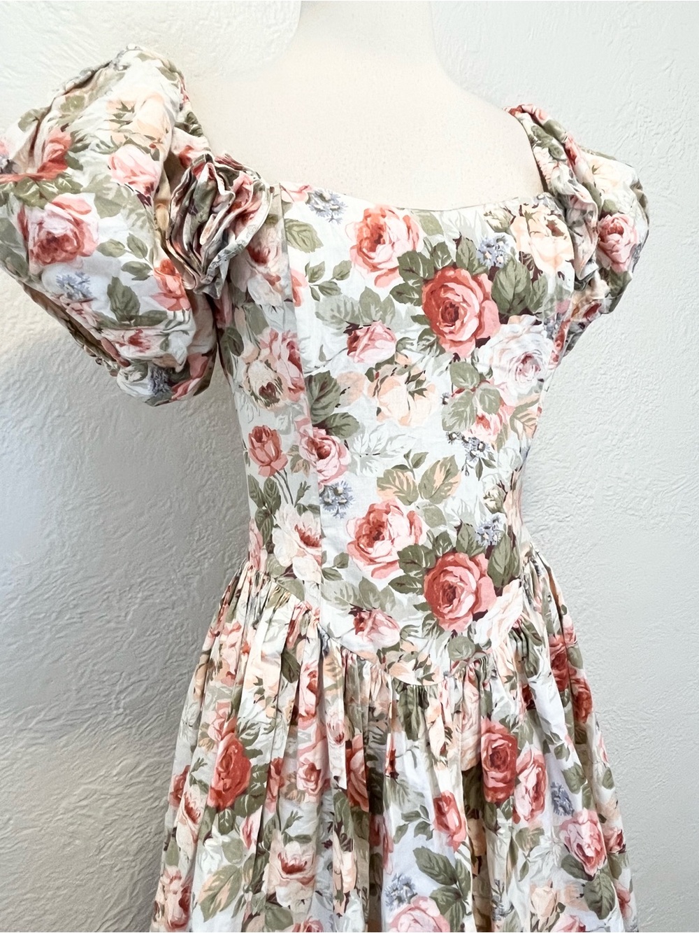 Vintage Jessica McClintock Dress Cottagecore Praire Floral Coquette size 6 XS/4 - Picture 4 of 15